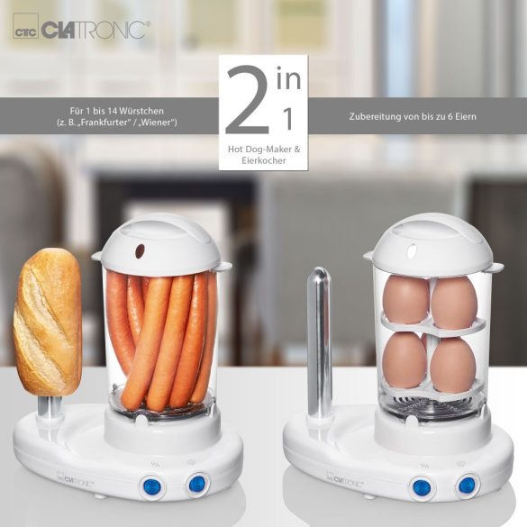 Clatronic HDM 3420 EK N fehér hotdog készítő